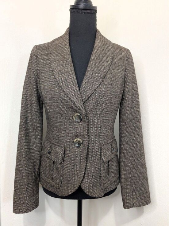 Eddie Bauer Jackets & Blazers - Eddie Bauer Y2K 90s Dark Academia Preppy Neutral Cozycore Blazer Jacket 2P